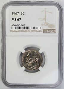 1967 MS 67 NGC U.S / United States 5c Jefferson Nickel