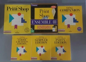 Vintage The Print Shop & Print Shop Pro Computer Software Lot - Picture 1 of 11
