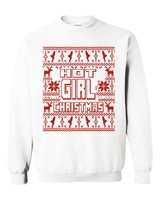 Hot Girl Christmas Ugly Sweater Xmas Pullover Hoodie Men's Women's Holiday Top