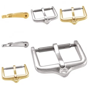 14K 18K Solid Gold or Silver Watch Buckle w/Bezel Mount Setting for Round Stone - Picture 1 of 6