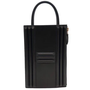 HERMES Cadena Bag Tadelakt Hand Bag Black Silver Hardware Stamp U (2022) 2 - Picture 1 of 7