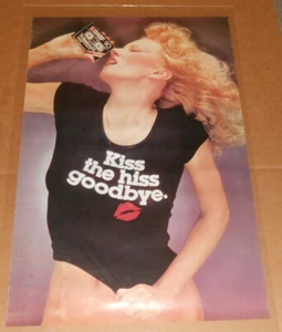 BASF 90 Cassettes Vintage Poster 36.5x24 Kiss the Hiss Goodbye RARE - Picture 1 of 5