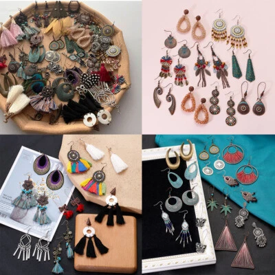 Wholesale 20 pairs of Earrings Women Metal Drop Dangle Fashion Jewelry Mix Style - Image 1 of 4