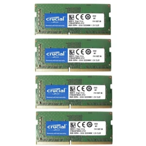 Crucial 32GB 4X 8GB DDR4 3200MHz PC4-25600 Laptop SODIMM Memory Ram CT8G4SFS832A - Picture 1 of 5