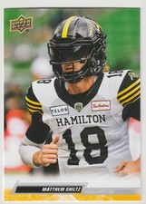 2023 Upper Deck CFL Matthew Shiltz Card #8 Hamilton Tiger-Cats Butler