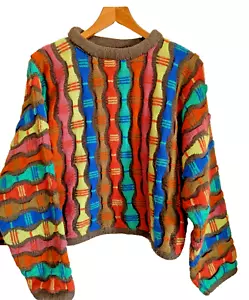 Paris bought Multicolored wool/mohair crop jumper, one of a kind, size M, rare - Picture 1 of 4