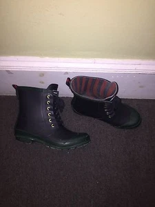 Tommy Hilfiger Renegade Ankle Rain Booties Blue/Green Size 7 - Picture 1 of 2