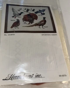 1996 Herschel’s Cross Stitch Sporting Birds 18-6979 - Picture 1 of 5