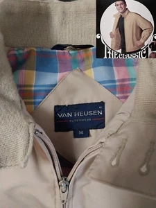 Vintage Van Heusen Lightweight Harrington Style Jacket Men's Size Medium EUC - Picture 1 of 5