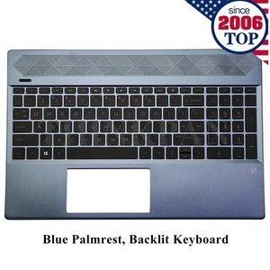 Nuevo teclado reposamanos retroiluminado azul HP Pavilion 15-CS 15T-CS 15-CW 15-CS3018TX - Imagen 1 de 8
