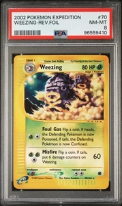 2002 Pokemon Expedition #70 Weezing-Rev.Foil PSA 8 - Picture 1 of 2