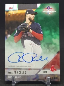 2018 Topps Now World Series Champions Rick Porcello Green /199 Autograph #WSC-9A - Picture 1 of 2