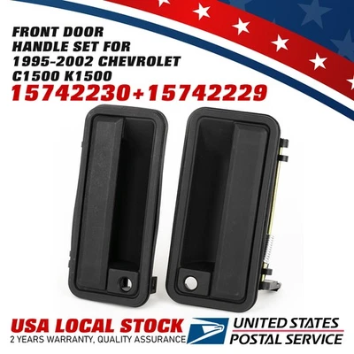 Front Truck Metal Door Handles Replace For Chevrolet C1500 GMC K1500 1988-1994 - Image 1 of 4