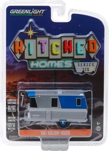 Greenlight 34060-C Hitched Homes 1961 Holiday House 1:64 Trailer Series 6 Blue - Picture 1 of 1