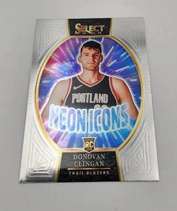 2024-25 Panini Select Donovan Clingan RC Rookie Neon Icons Silver Prizm - Picture 1 of 3