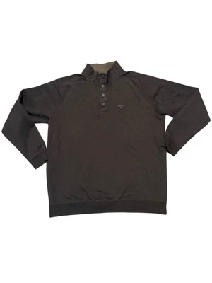 Sudadera Pullover BARBOUR Para Hombre Negra 1/4 Snap Talla XXL Foto 1 de 4