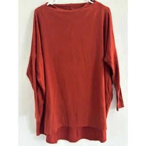 Bryn Walker Shirt Damen XXS Rost Stehkragen Oversize Fledermaus Lagenlook Minimal - Bild 1 von 9