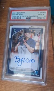 2024 Bowman Chrome Bryan WOO RC Auto #CRABW PSA 10 - Picture 1 of 2