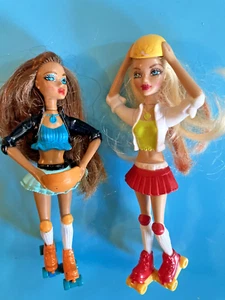 2 Barbie My Scene Roller Skater Dolls McDonalds 2007 Happy Meal Toys - Foto 1 di 3
