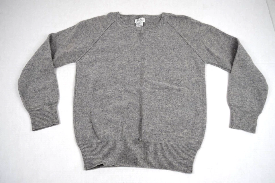 Suéter Vintage Willi Smith Talla M Años 80 Gris Lana de Cordero V Ribb Sudadera Estilo Foto 1 de 4