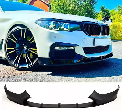 BMW 5 Series G30 G31 PRE-LCI Gloss Black Front Splitter Spoiler Lip M Sport 17+