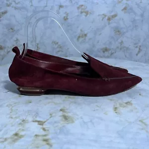 Nicholas Kirkwood Beya 36,5 Damenschuhe Größe 6,5 M rot Wildleder modische flache Schuhe - Bild 1 von 12