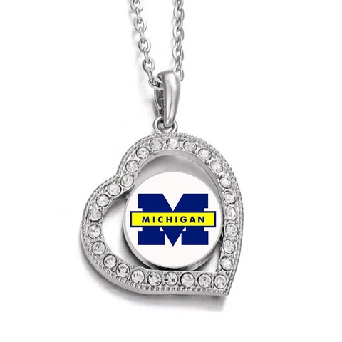 Special Michigan Wolverines Womens Sterling Silver Link Chain Necklace D19WBG Cover