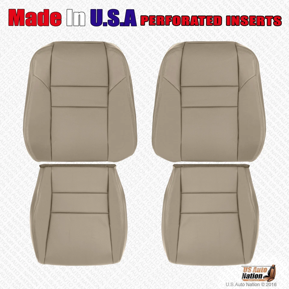 Cubierta de asiento de cuero perforado tostado para conductor pasajero Acura TSX 2004 a 2008 para Acura TSX Foto 1 de 1