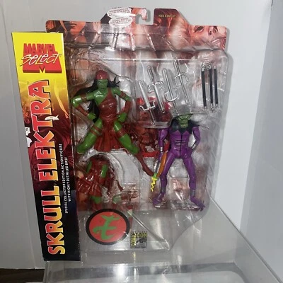 Nuevo paquete de 2 figuras de acción Marvel Select SKRULL ELEKTRA 2008 exclusivo de SDCC Foto 1 de 4
