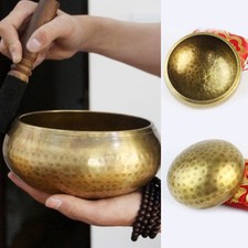 Bouddhiste Tibétain Cuivre Chant Thérapeutique Yoga Méditation Son Chantant Bol