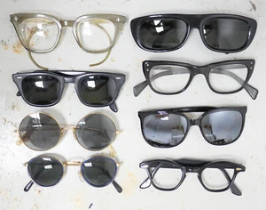 8 pairs of Vintage American Optical Bausch & Lomb B&L safety GI eyeglasses - Picture 1 of 5