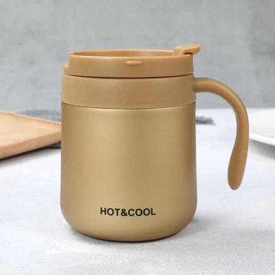 Thermos Insulated 500ML Coffee Travel Mug With Handle Coffee Cup Steel Cup Cold - Image 1 of 4