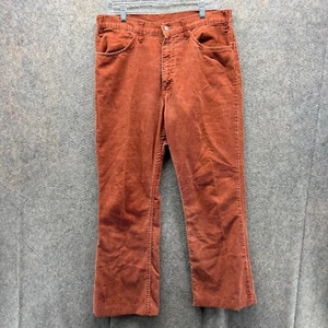Vintage Levi's Pants Mens 34x30 Adult Orange Courduroy Straight Cotton Baggy - Picture 1 of 9