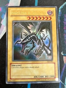 YUGIOH! Red-Eyes B. Dragon - SDJ-001 - Ultra Rare - Unlimited Edition MP/HP - Picture 1 of 1