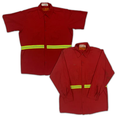 Camisas de trabajo reflectantes de alta visibilidad Red Kap uniforme de manga corta de 2 bolsillos #mezcla Foto 1 de 4