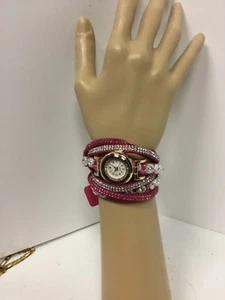Ladies fashion casual rhinestone wrap watch bracelet - Picture 1 of 3