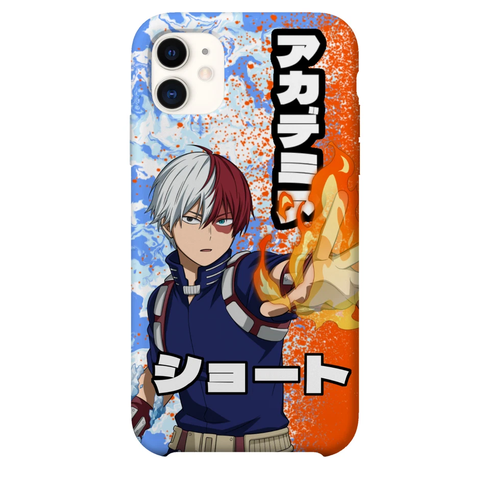 My Hero Shoto Todoroki FIRE ICE Hard Shell Anime Phone Case iPhone Android - Image 1 of 1