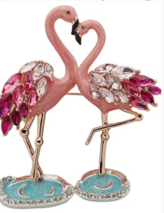 Pin flamenco cristal color dorado Anne Klein - Imagen 1 de 4