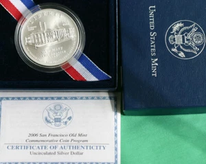 2006 S San Francisco Old Mint BU Silver Dollar Commemorative US Mint Coin + Box - Picture 1 of 5