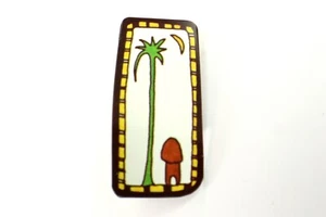 Boom Boom Wiz Jewelry BROOCH or Pin Palm Tree Plastic Humorous 1985 Vintage - Picture 1 of 4