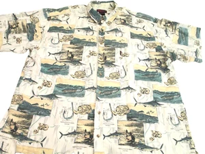 Sportif Angeln Thema All Over Print Hemd Herren XXL Knopfleiste Baumwolle Pkt - Bild 1 von 11