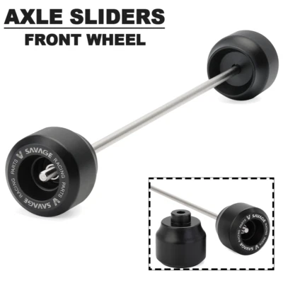 Protector de choque contra caídas deslizadores de eje de horquilla de rueda delantera para Suzuki DRZ400SM 2005-2023 Foto 1 de 4