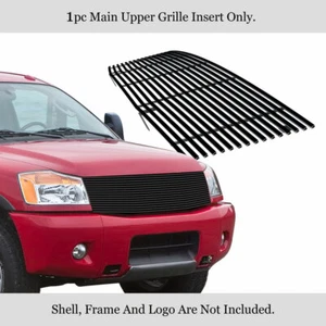 Fits 2004-2007 Nissan Armada/04-15 Titan Upper Stainless Black Billet Grille - Bild 1 von 7