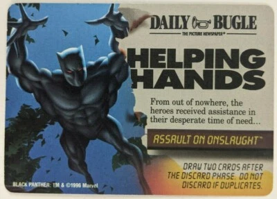 Helping Hands PROMO Assault on Onslaught Mission Marvel OverPower TCG CCG Card - Image 1 of 2