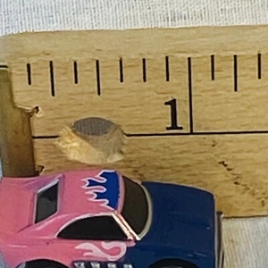 Vintage Micro Machines 1987 Galoob Dodge Charger Funny Car Pink w Blue Flames - Picture 1 of 12