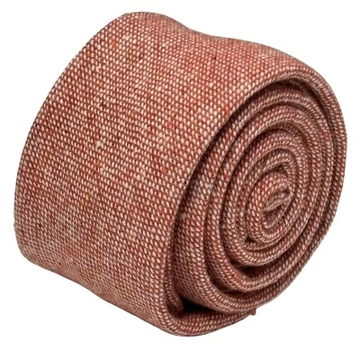 rusty red mens tie brick speckled 100% wool by Frederick Thomas - Image 1 of 4