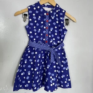 American Girl Purr-Fect Cat Dots Dress Size 7 - Picture 1 of 6