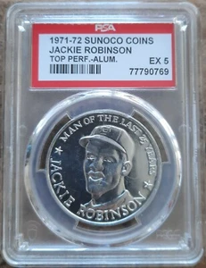 1971-72 Sunoco Coins Jackie Robinson - PSA 5 - Picture 1 of 2