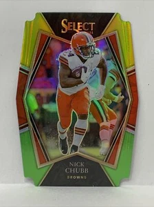 2021 Select Nick Chubb Die-Cut Gold & Lime card 110 Cleveland Browns - Picture 1 of 2