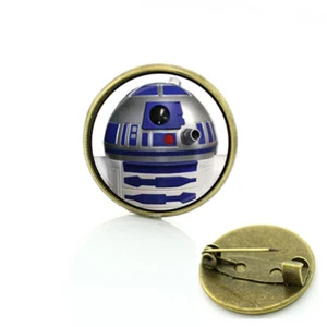 RSM1 STAR WARS R2D2 Globe Metal Pin brooch prop badge darth vader cosplay - Picture 1 of 2
